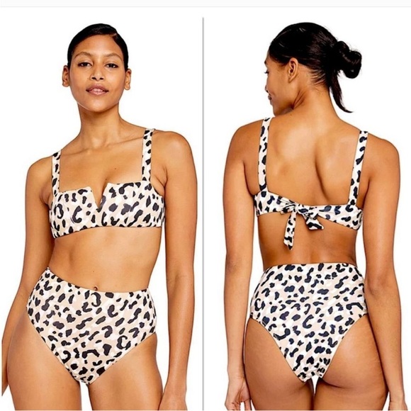 NWT Vitamin A Bottom Bikini Barcelona Sculpting High Waisted Leopard Size S 6-8 - Picture 2 of 7